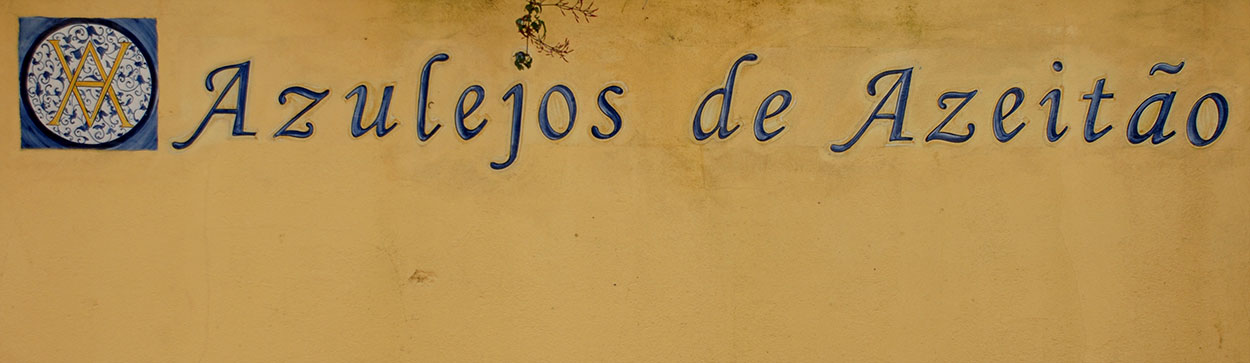 Firma Azulejos de Azeitao Eingansmauer in Setubal, Portugal